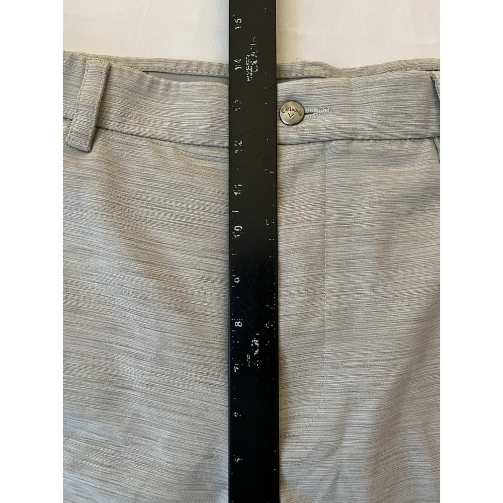 Callaway Chino Golf Shorts Men's 38x8 Beige & Blue Stretch Pockets Lot Of 2